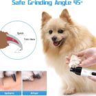 Electric Pet Nail Grinder with LED Light – Quiet USB Rechargeable