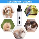 Electric Pet Nail Grinder with LED Light – Quiet USB Rechargeable