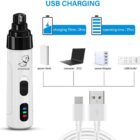 Electric Pet Nail Grinder with LED Light – Quiet USB Rechargeable