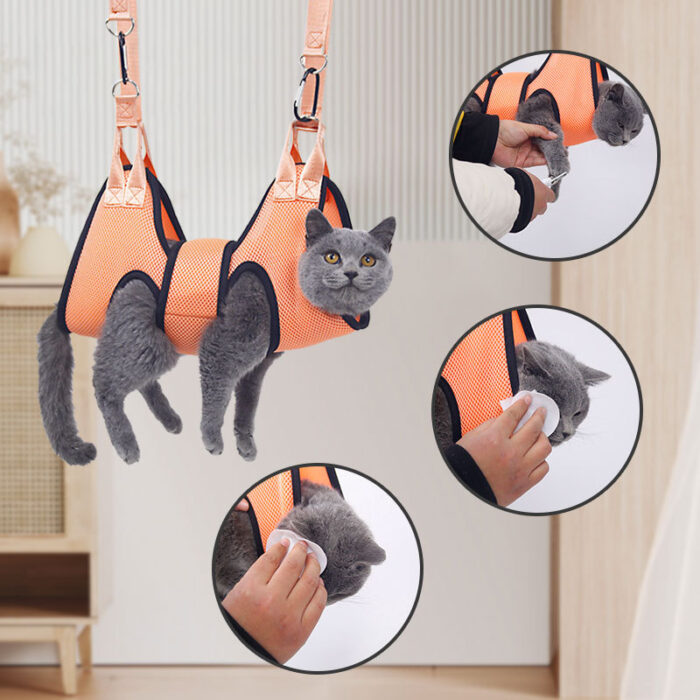 Hanging Pet Grooming Station for Nail Trimming & Feeding