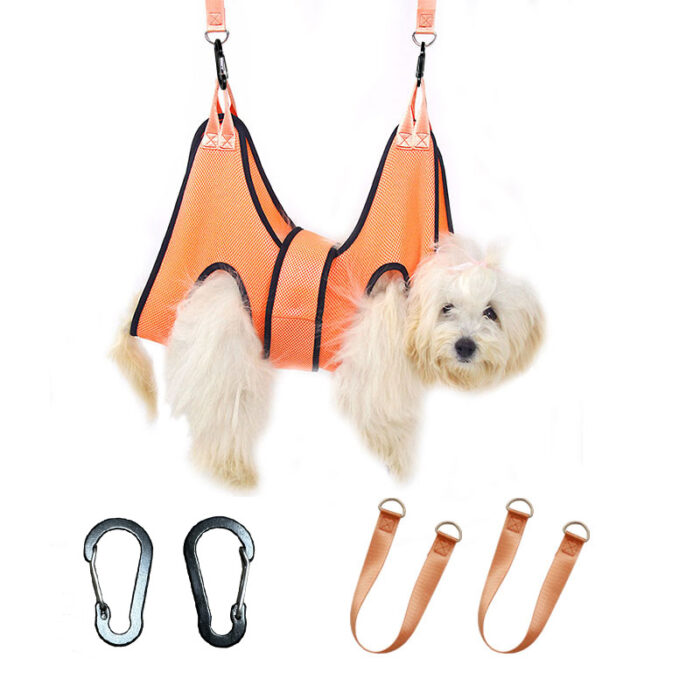 Hanging Pet Grooming Station for Nail Trimming & Feeding