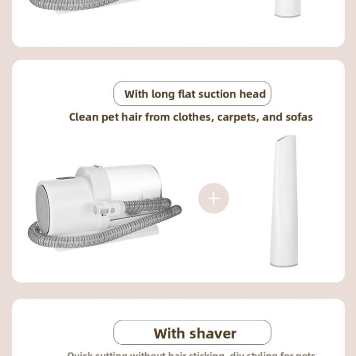 Pet Grooming Vacuum Kit – Electric Trimmer with Hair Suction Pet Grooming Vacuum Kit – Electric Trimmer with Hair Suction