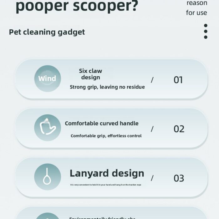 Pet Pooper Scooper with Waste Bags – Six-Claw Dog Poop Picker
