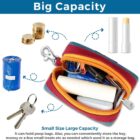 Open dog waste bag pouch holding small items