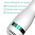 Pet dryer brush handle with graphic showing three airflow temperature settings