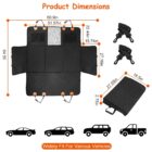Dog car seat cover and folded panels with dimensions