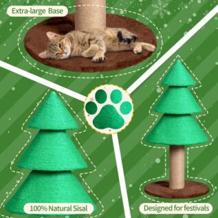 Christmas Tree Sisal Cat Scratching Post