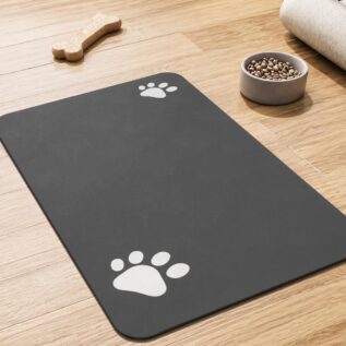 Absorbent Pet Feeding Mat for Food and Water Bowls