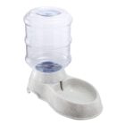 Clear gravity water dispenser with gray bowl base
