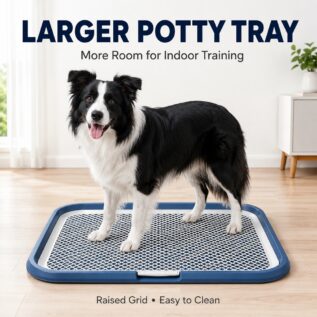 Indoor Dog Potty Tray with Removable Grid