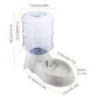 Gravity pet water dispenser with labeled dimensions