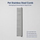 Stainless steel pet grooming comb